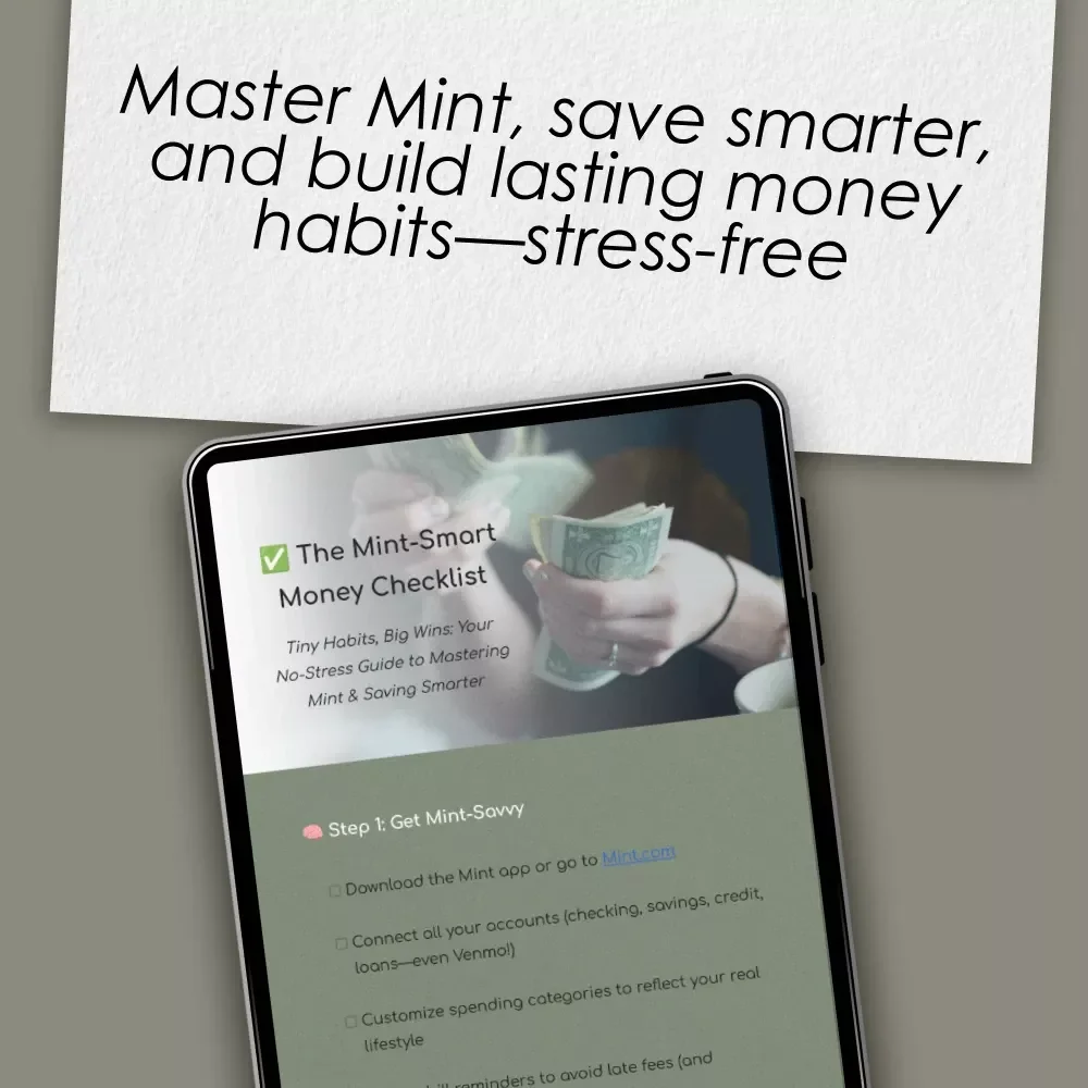 The Mint-Smart Money Checklist | Budget & Saving Digital Guide | Mint Saving Strategy | Finance Planner Printable