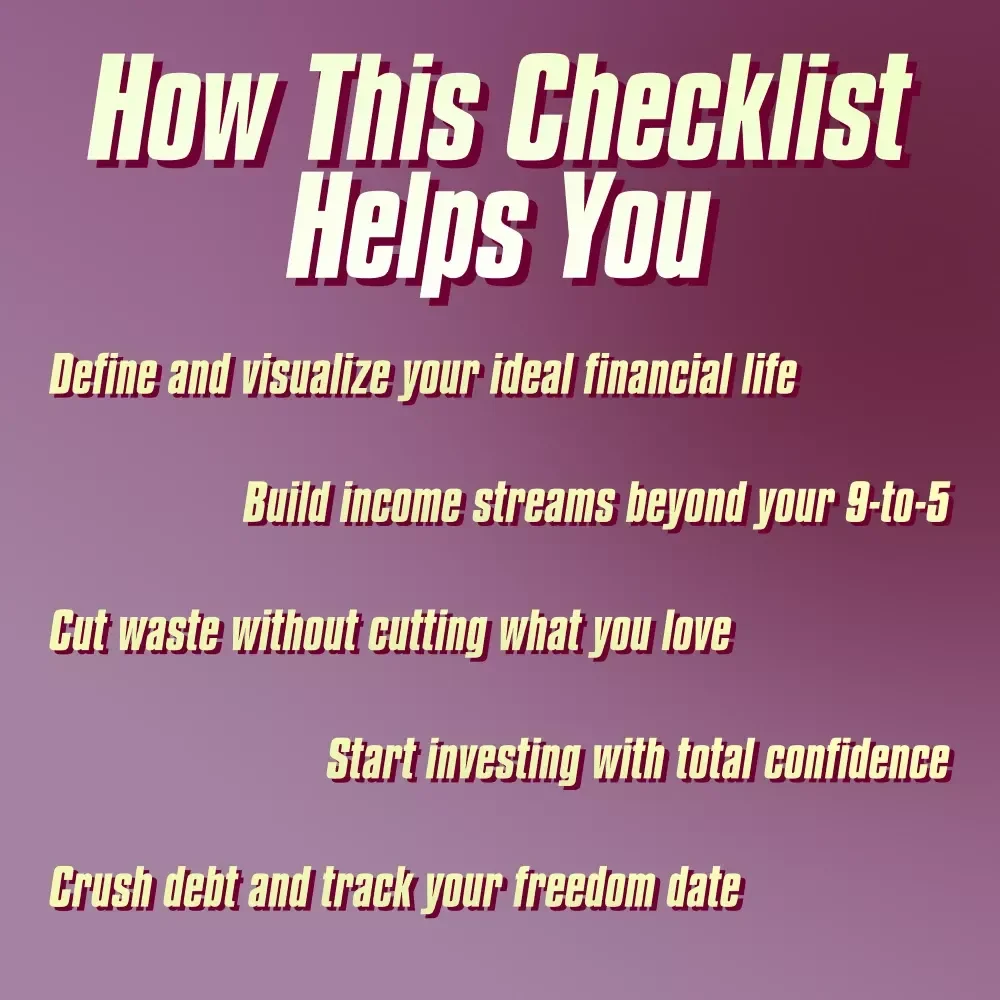 5-Year Freedom Plan: The Ultimate Checklist to Ditch Debt, Build Wealth & Live Free | 5 Years to Financial Freedom Digital Download