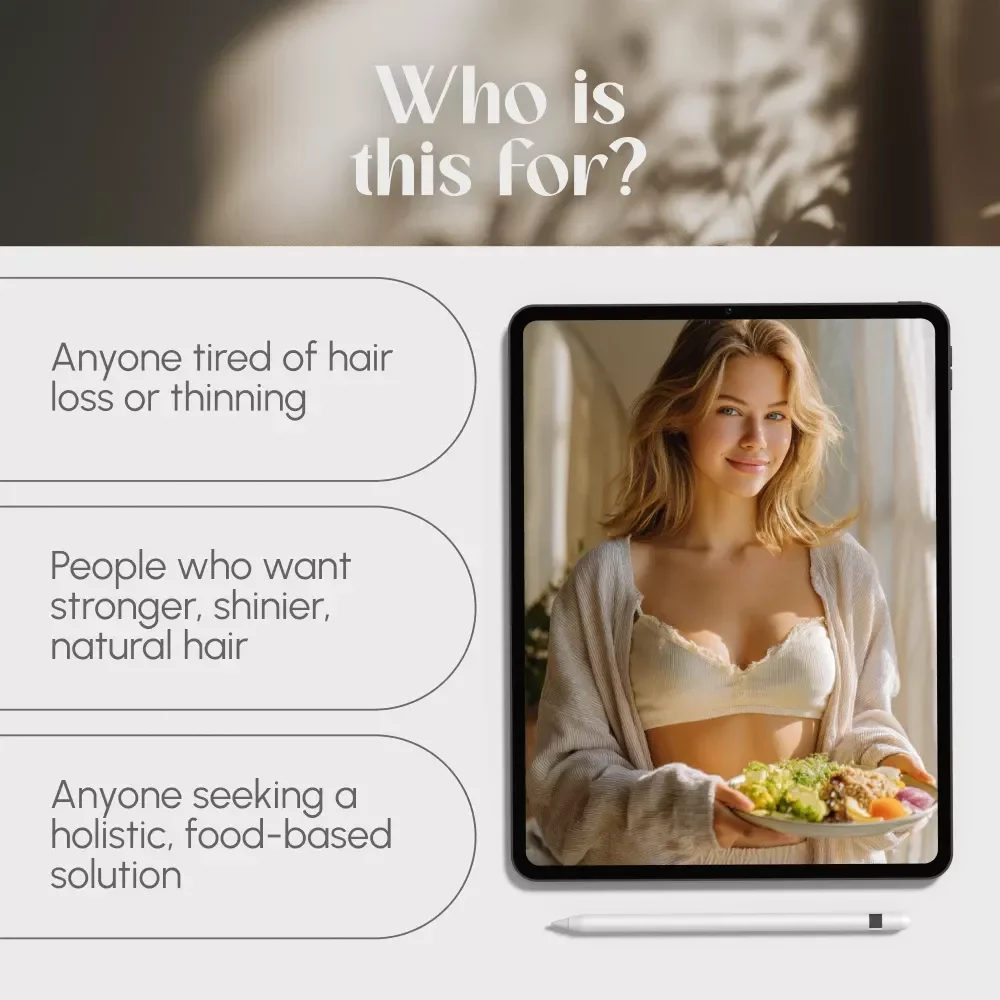 Nourish Your Roots: The Ultimate Guide to Foods That Grow Hair Naturally | Hair Growth eBook | Digital Download for Healthy Hair