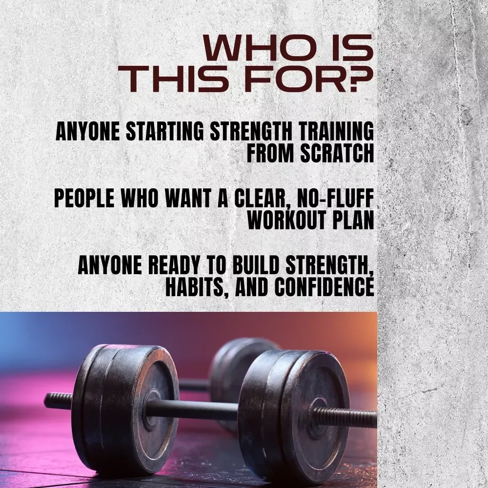 Beginner Weight Training Kickstart Checklist – Printable PDF, Digital Download for Beginner Weight Training Routine, Fitness Starter Guide