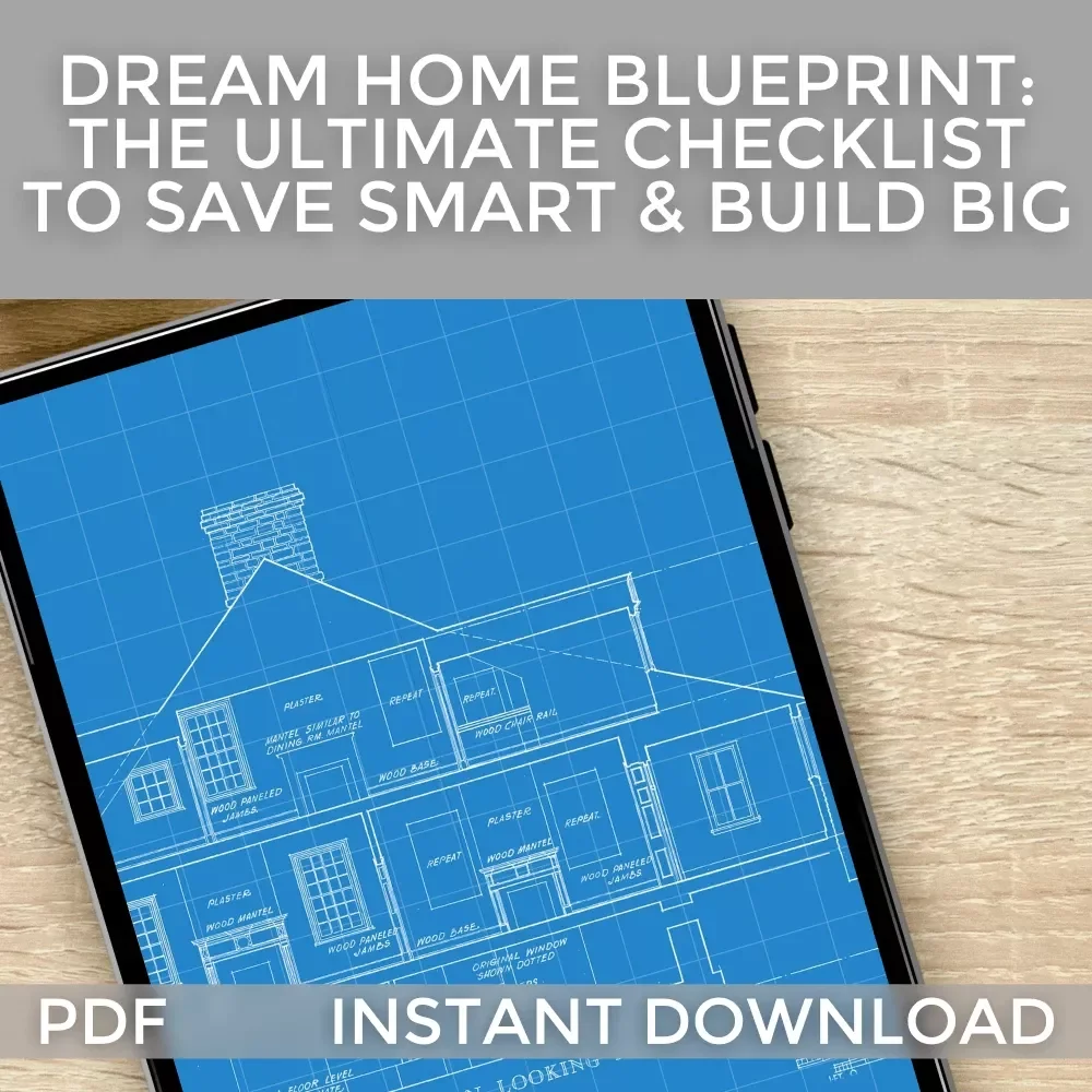 Dream Home Blueprint: The Ultimate Checklist to Save Smart & Build Big | Budgeting Guide to Save Money to Build a House | Printable Home Building Planner PDF