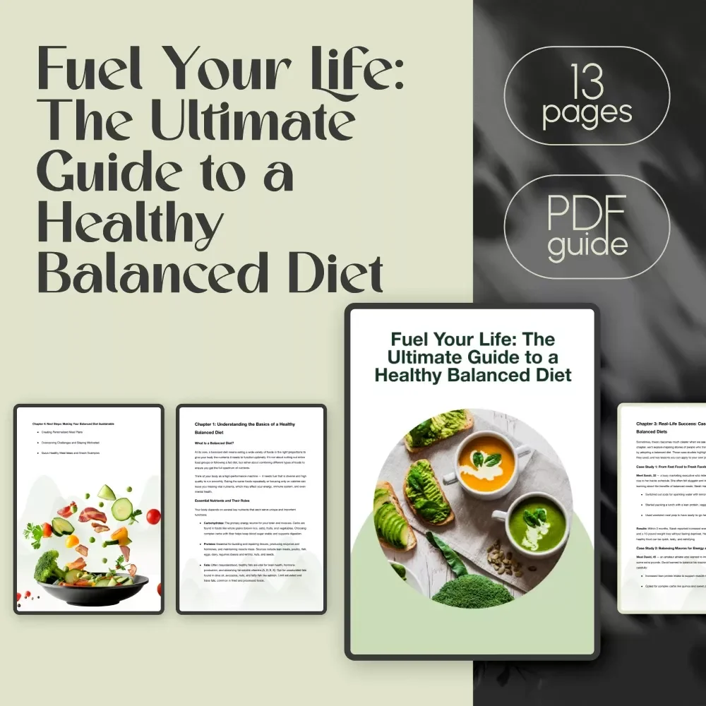 Fuel Your Life: The Ultimate Guide to a Healthy Balanced Diet | Digital Guide for Nutrition, Meal Planning & Wellness