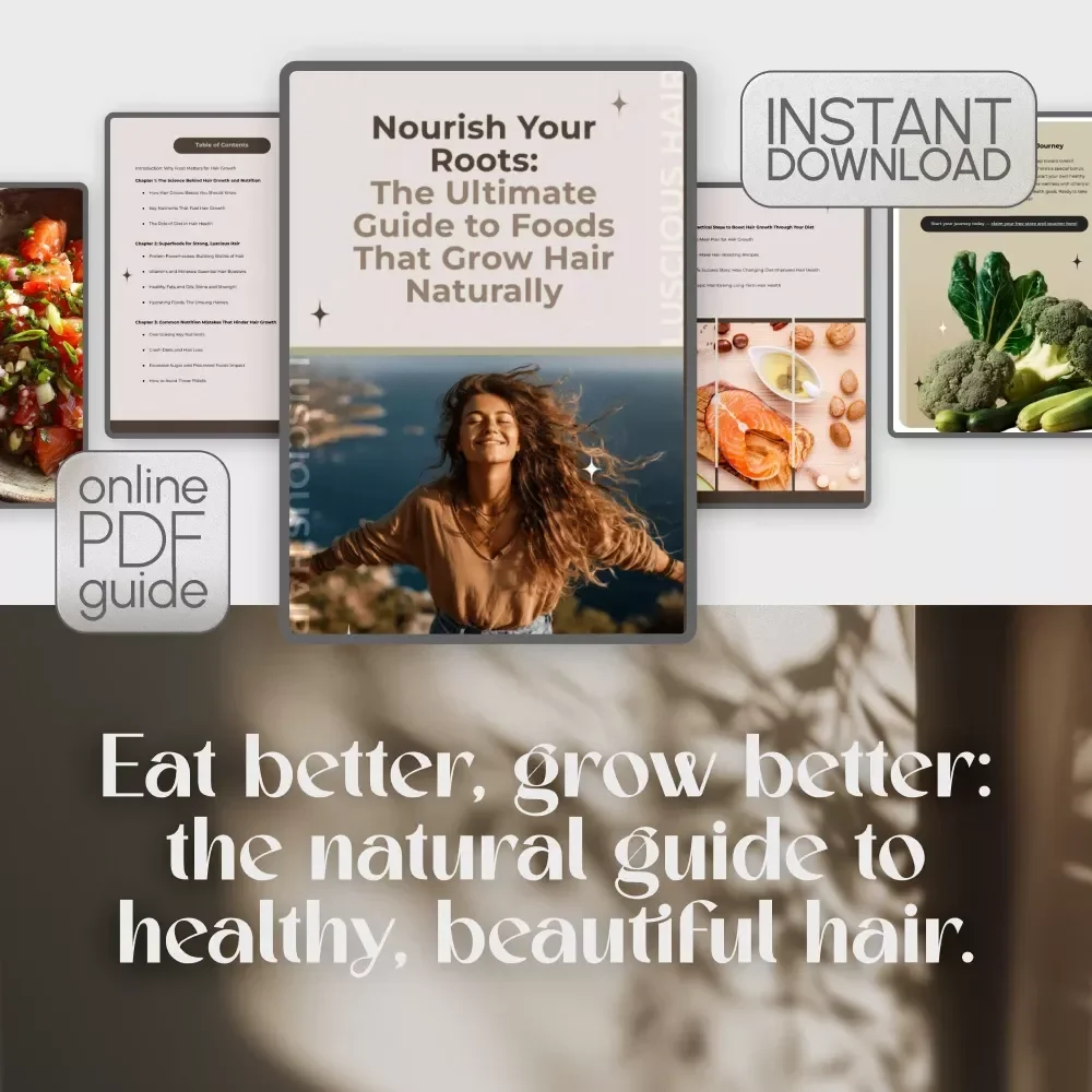 Nourish Your Roots: The Ultimate Guide to Foods That Grow Hair Naturally | Hair Growth eBook | Digital Download for Healthy Hair