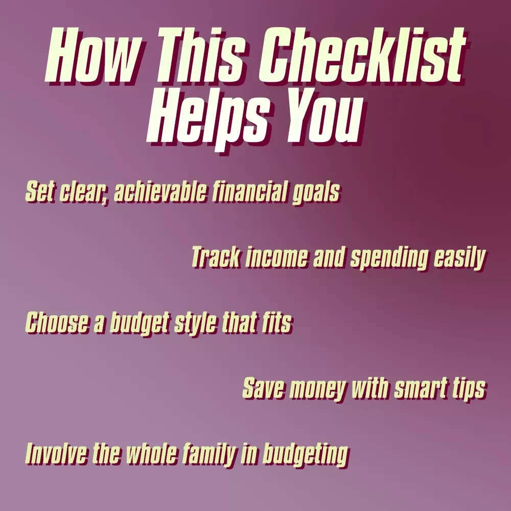 The Ultimate Family Budget Checklist: Take Control & Thrive | Family Budget Planner | How to Make a Family Budget | Instant Download