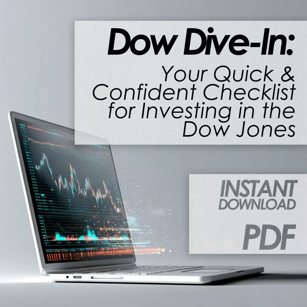 Dow Dive-In: Your Quick & Confident Checklist for Investing in the Dow Jones | How to Buy Dow Jones Index Made Simple | Instant Digital Download Checklist