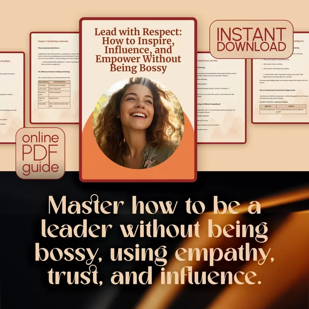Lead with Respect: How to Inspire, Influence, and Empower Without Being Bossy | Digital Guide on How to Be a Leader Without Being Bossy