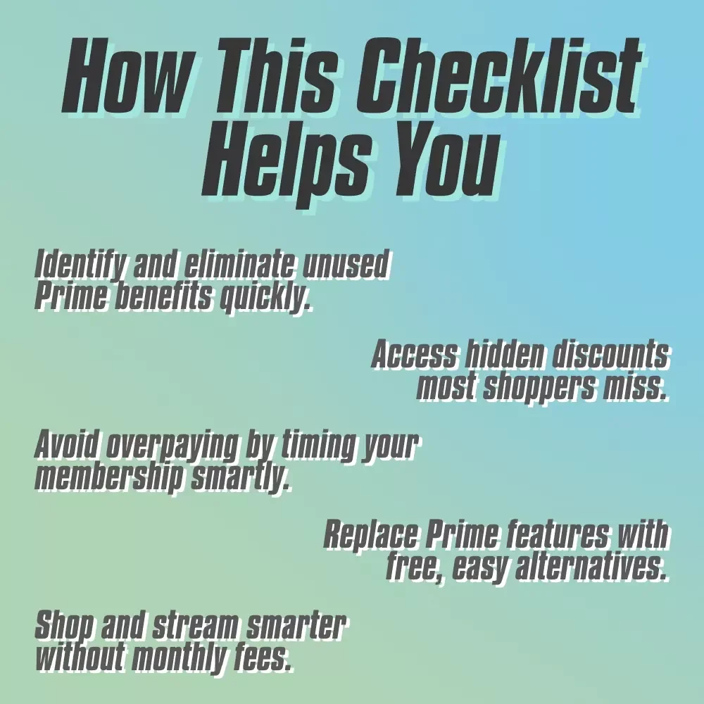The Prime-Cutting Checklist: 15 Smart Moves to Save Like a Pro | How to Save on Amazon Prime Membership | Digital Download, Printable PDF