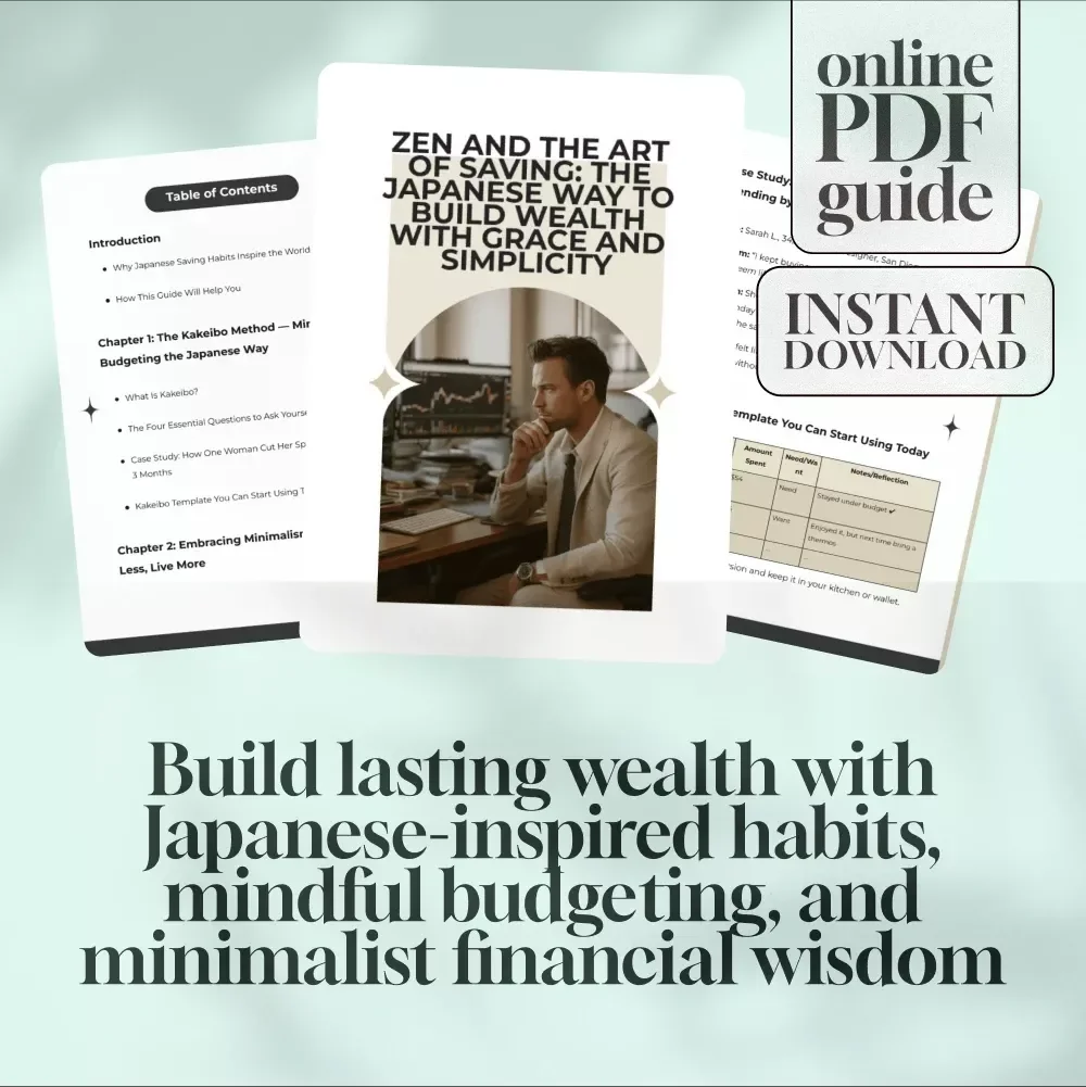 Zen and the Art of Saving: The Japanese Way to Build Wealth with Grace and Simplicity | Japanese Way to Save Money eBook | Minimalist Budgeting Digital Guide