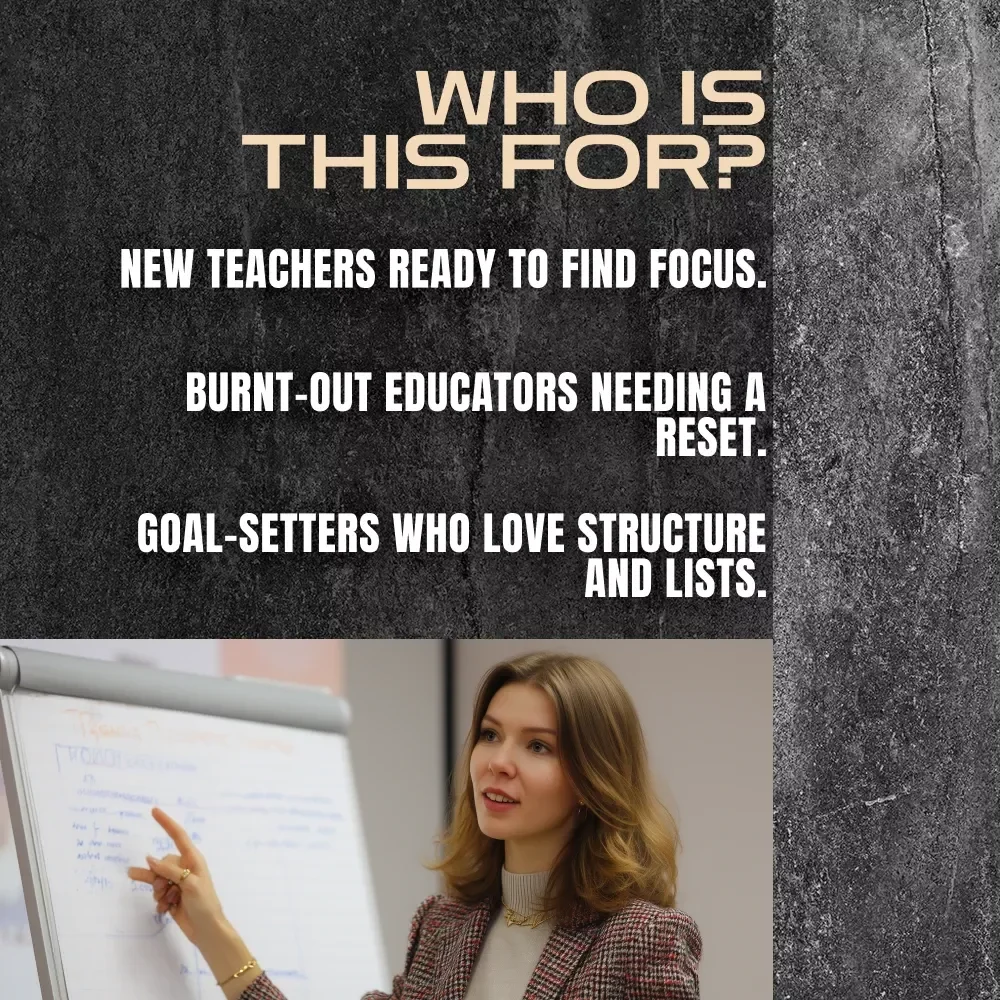 The Teacher’s Goal-Getter Checklist: Simple Steps to Level Up Your Classroom Game | Goal Setting for Teachers | Printable PDF for Intentional Teaching