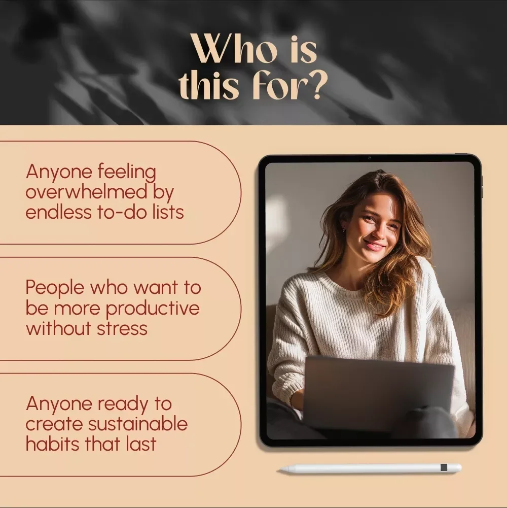 Get More Done: A Friendly Guide to Boosting Your Productivity Without Burning Out | Digital eBook Guide for How Be More Productive, Time Management & Burnout-Free Focus