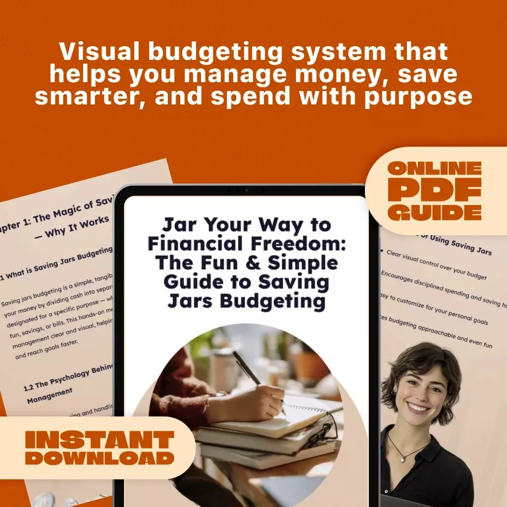 Jar Your Way to Financial Freedom: The Fun & Simple Guide to Saving Jars Budgeting | Digital Budget Planner | Saving Jars Budgeting System | Money Management eBook