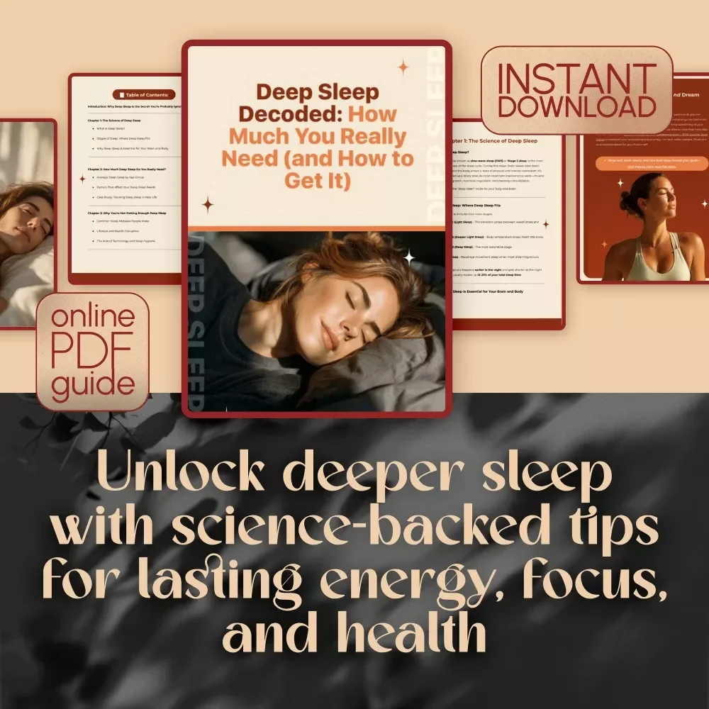Deep Sleep Decoded: How Much You Really Need (and How to Get It) | Sleep Guide eBook | How Much Deep Sleep Do You Need | Digital Download