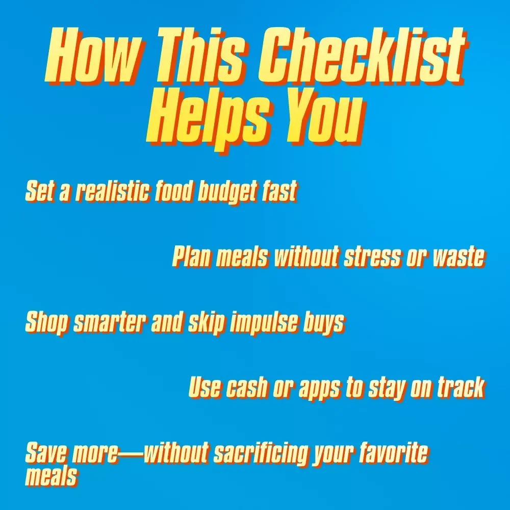 The No-Stress Grocery Budget Checklist | Save Money on Groceries | Dave Ramsey Budget Printable
