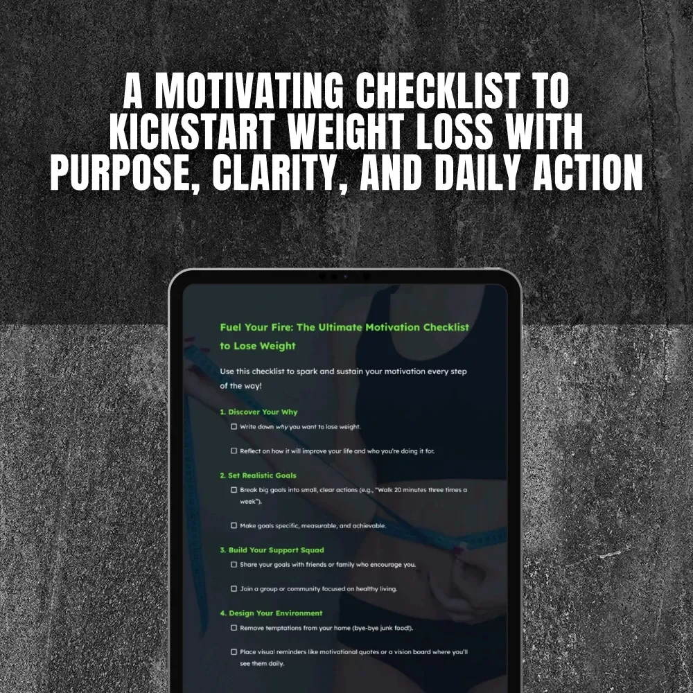 Fuel Your Fire: The Ultimate Motivation Checklist to Lose Weight – Printable PDF Guide on How to Get Motivated to Lose Weight, Digital Download for Fitness Goals