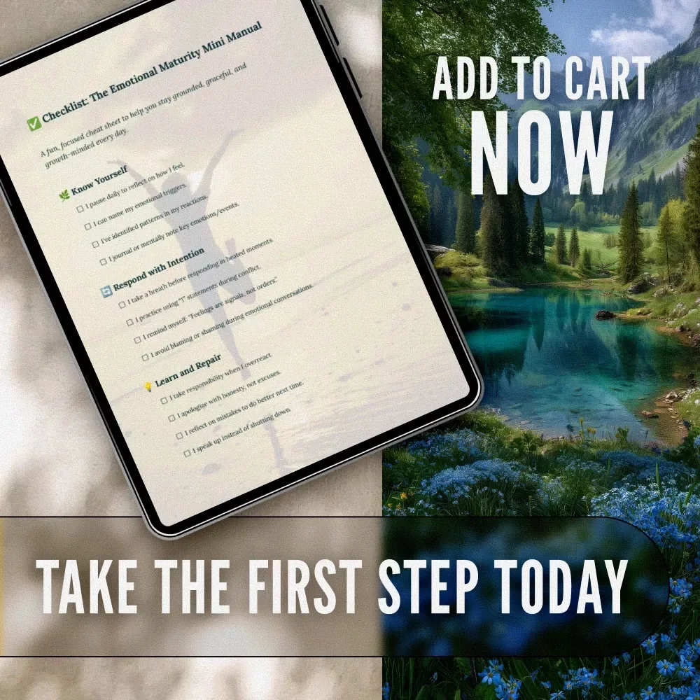 Checklist: The Emotional Maturity Mini Manual | Develop Emotional Maturity | Printable Self-Growth Guide PDF