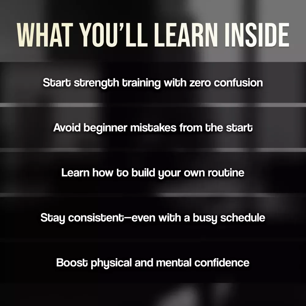 Strong Starts Here: A Friendly Guide to Building Muscle, Strength & Confidence | Strength Training Routine eBook for Beginners, Digital Download Fitness Guide