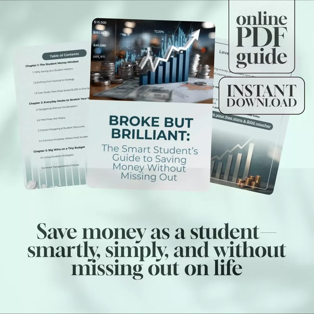 Broke But Brilliant: The Smart Student’s Guide to Saving Money Without Missing Out | Digital Guide for Students | How Can I Save Money as a Student eBook