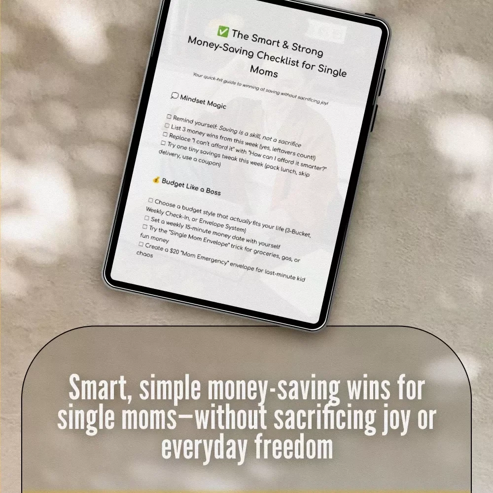 The Smart & Strong Money-Saving Checklist for Single Moms | How to Save Money as a Single Mom Guide – Printable Budget & Savings Planner