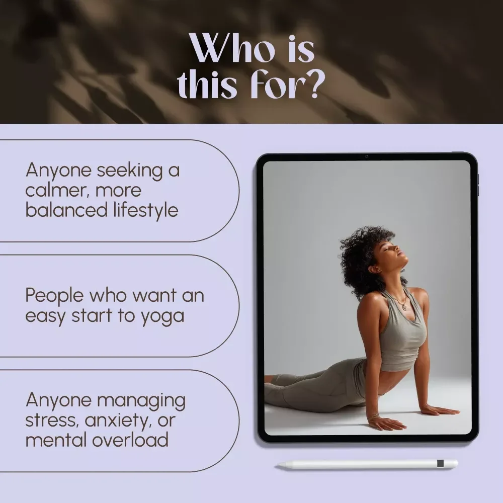 Serene Flow: Your Easy Guide to Calm Yoga for Mind and Body – Digital Yoga Guide for Relaxation, Stress Relief & Mindfulness