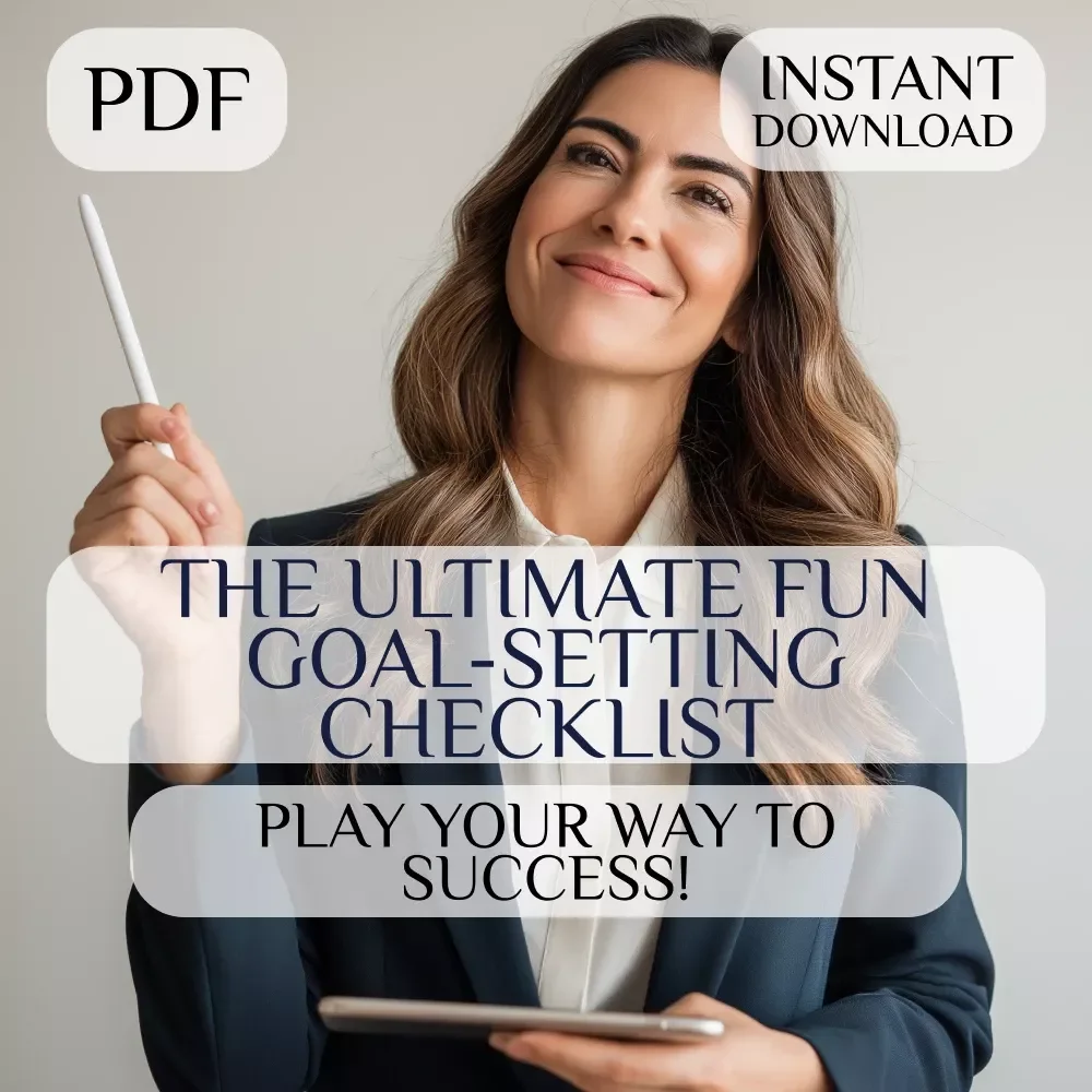 The Ultimate Fun Goal-Setting Checklist: Play Your Way to Success! | Fun Goal Setting Activity for Adults | Vision Board Party, Goal Jar, Journal Prompts PDF
