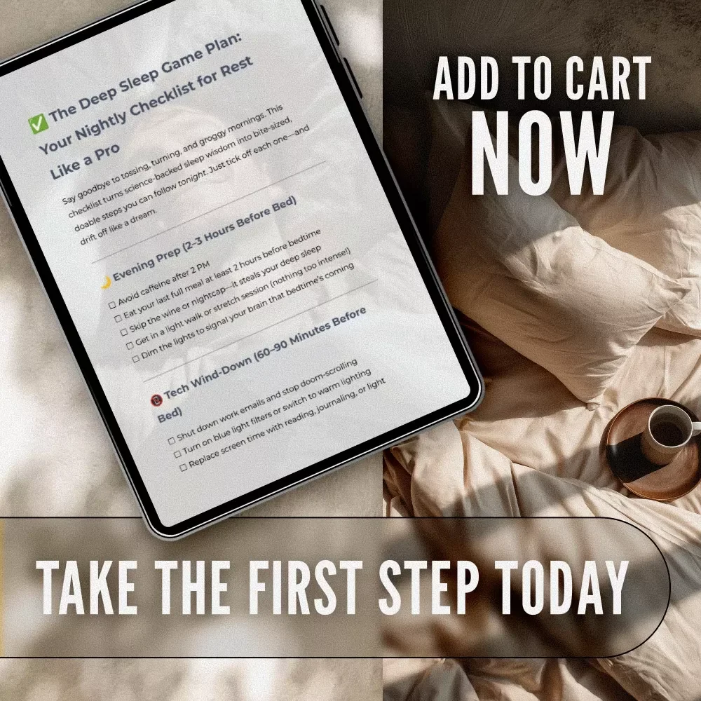 The Deep Sleep Game Plan: Your Nightly Checklist for Rest Like a Pro | Sleep Routine Checklist | How Much Deep Sleep Do You Need? | Bedtime Guide PDF