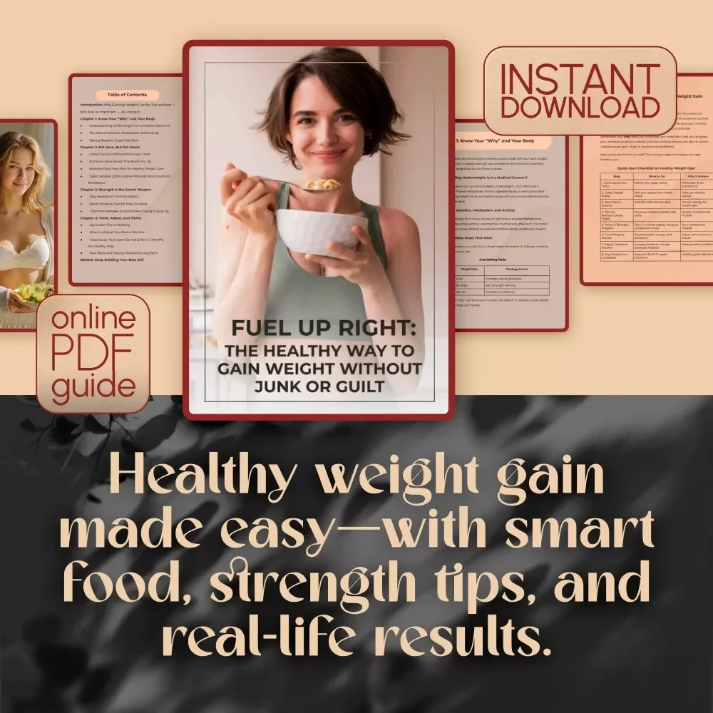 Fuel Up Right: The Healthy Way to Gain Weight Without Junk or Guilt | Guide for How to Gain Weight Healthily | Digital eBook for Smart Weight Gain