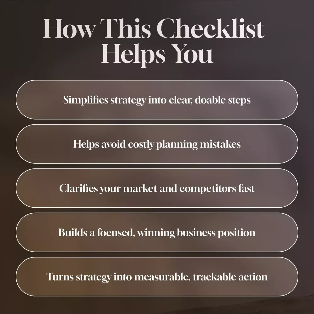 The Ultimate Strategy Success Checklist: Your Fast-Track to Business Brilliance | Business Strategy Analysis Guide | Essential Steps for Success | Digital Download for Entrepreneurs
