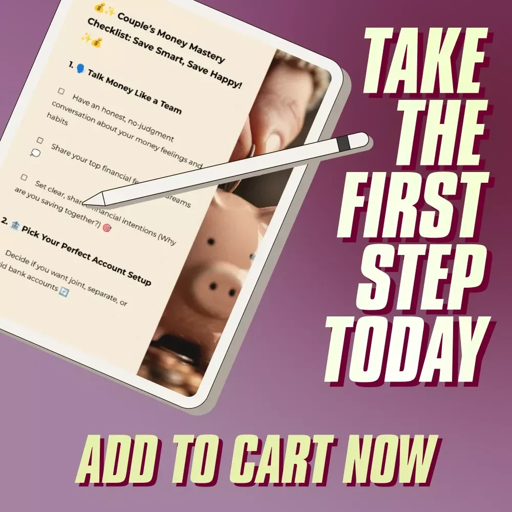 Couple’s Money Mastery Checklist: Save Smart, Save Happy | Best Way to Save Money as a Couple | Digital Download Budget & Finance Planner