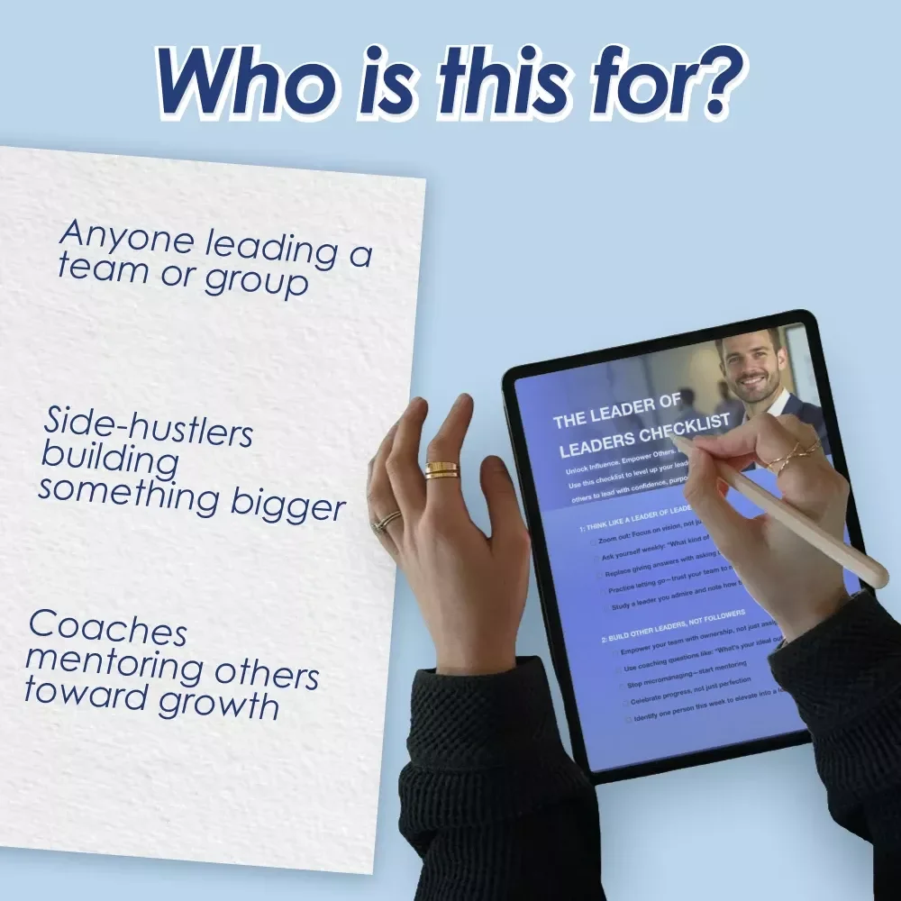 The Leader of Leaders Checklist | How to Be a Leader of Leaders | Digital Download Leadership Checklist for Mentoring, Empowering, and Developing Leaders