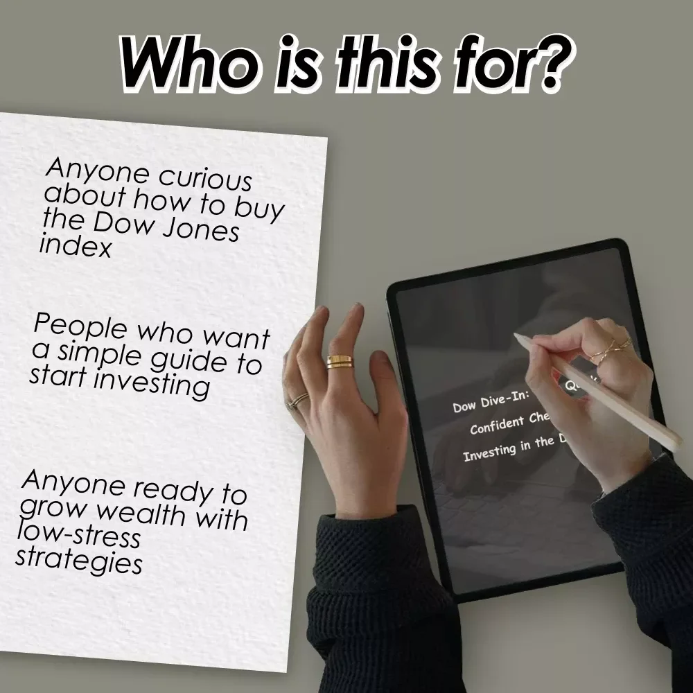 Dow Dive-In: Your Quick & Confident Checklist for Investing in the Dow Jones | How to Buy Dow Jones Index Made Simple | Instant Digital Download Checklist