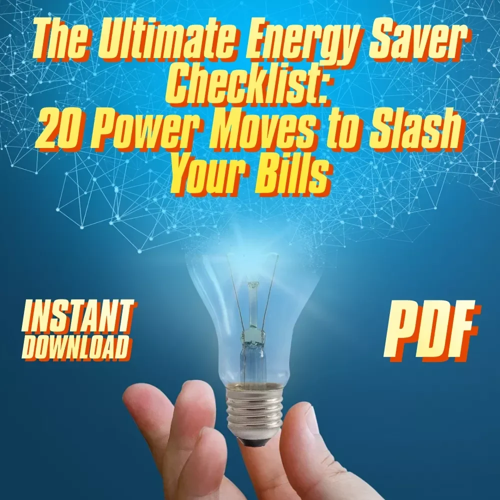 The Ultimate Energy Saver Checklist: 20 Power Moves to Slash Your Bills | Save on Energy Bill | Home Energy Saving Digital Download