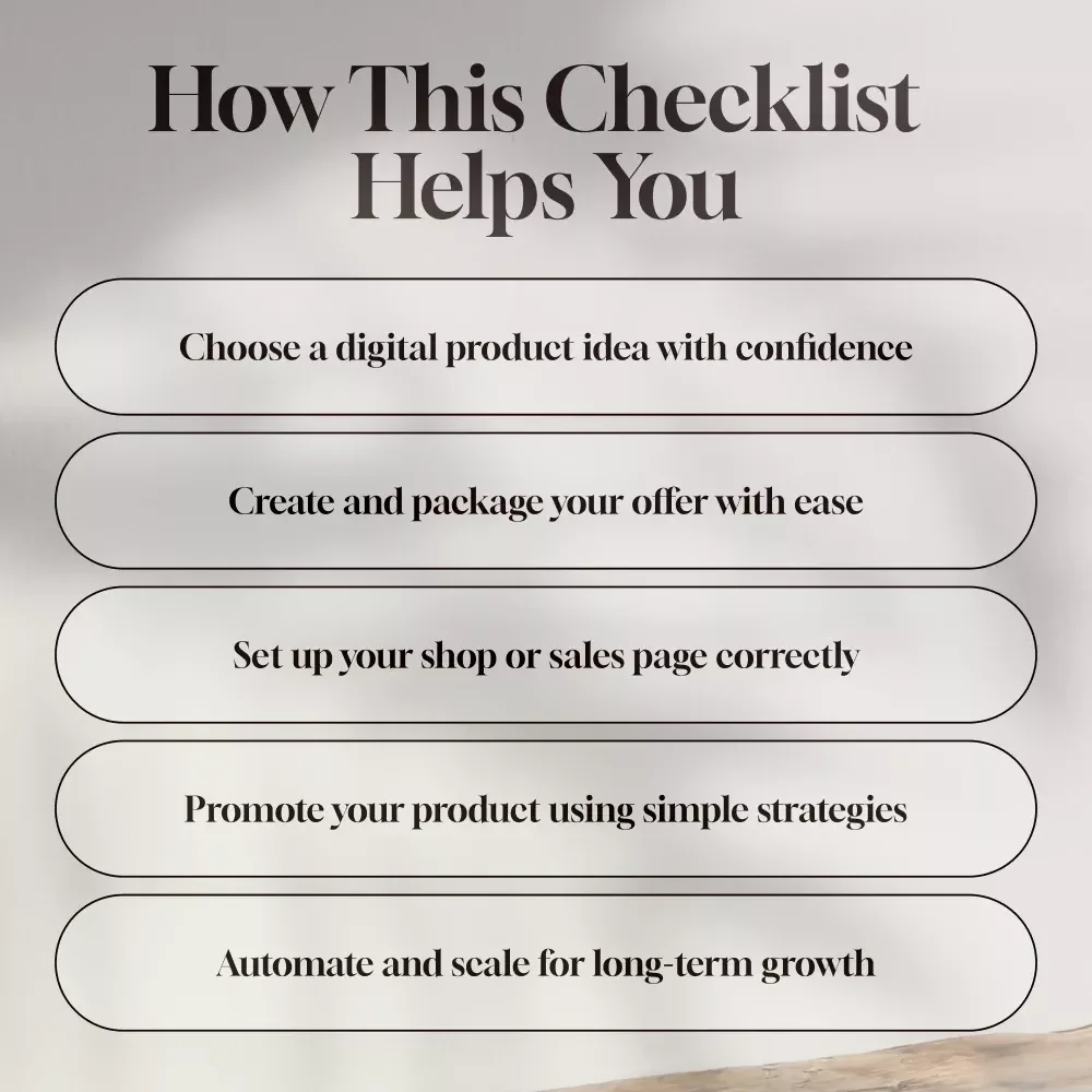 Digital Product Playbook: The “Make Bank” Checklist | How to Make Bank with Digital Products | Printable eCommerce Guide & Seller Checklist