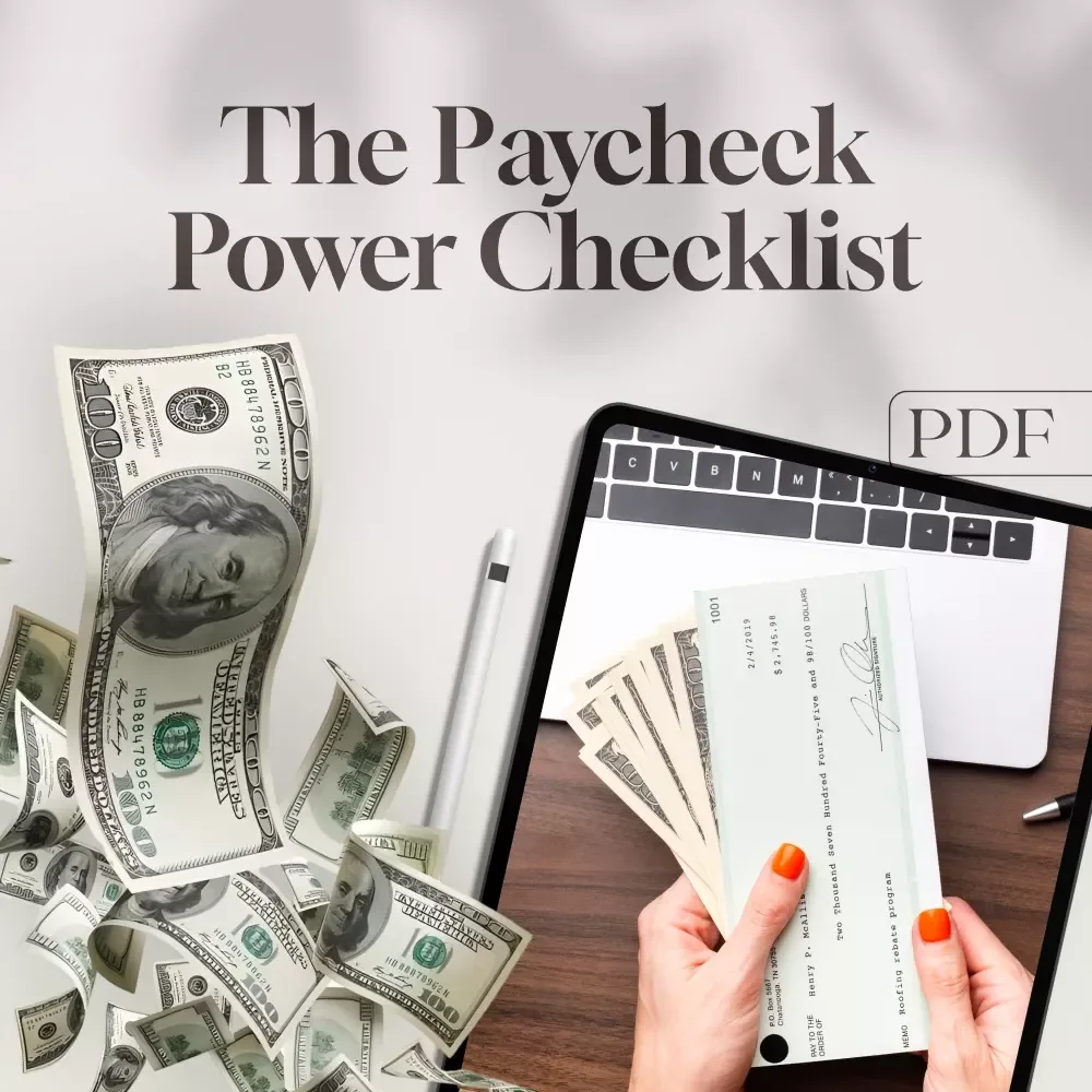 The Paycheck Power Checklist: 15 Smart Moves to Make Every Dollar Count | Budgeting Printable | How Much to Save Per Paycheck Guide | Digital Download