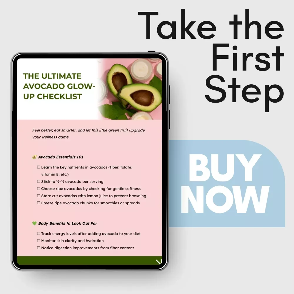 The Ultimate Avocado Glow-Up Checklist – How Is Avocado Good for You Wellness Guide, Smart Eating Printable, Healthy Fats Food Tracker
