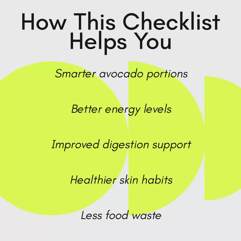 The Ultimate Avocado Glow-Up Checklist – How Is Avocado Good for You Wellness Guide, Smart Eating Printable, Healthy Fats Food Tracker