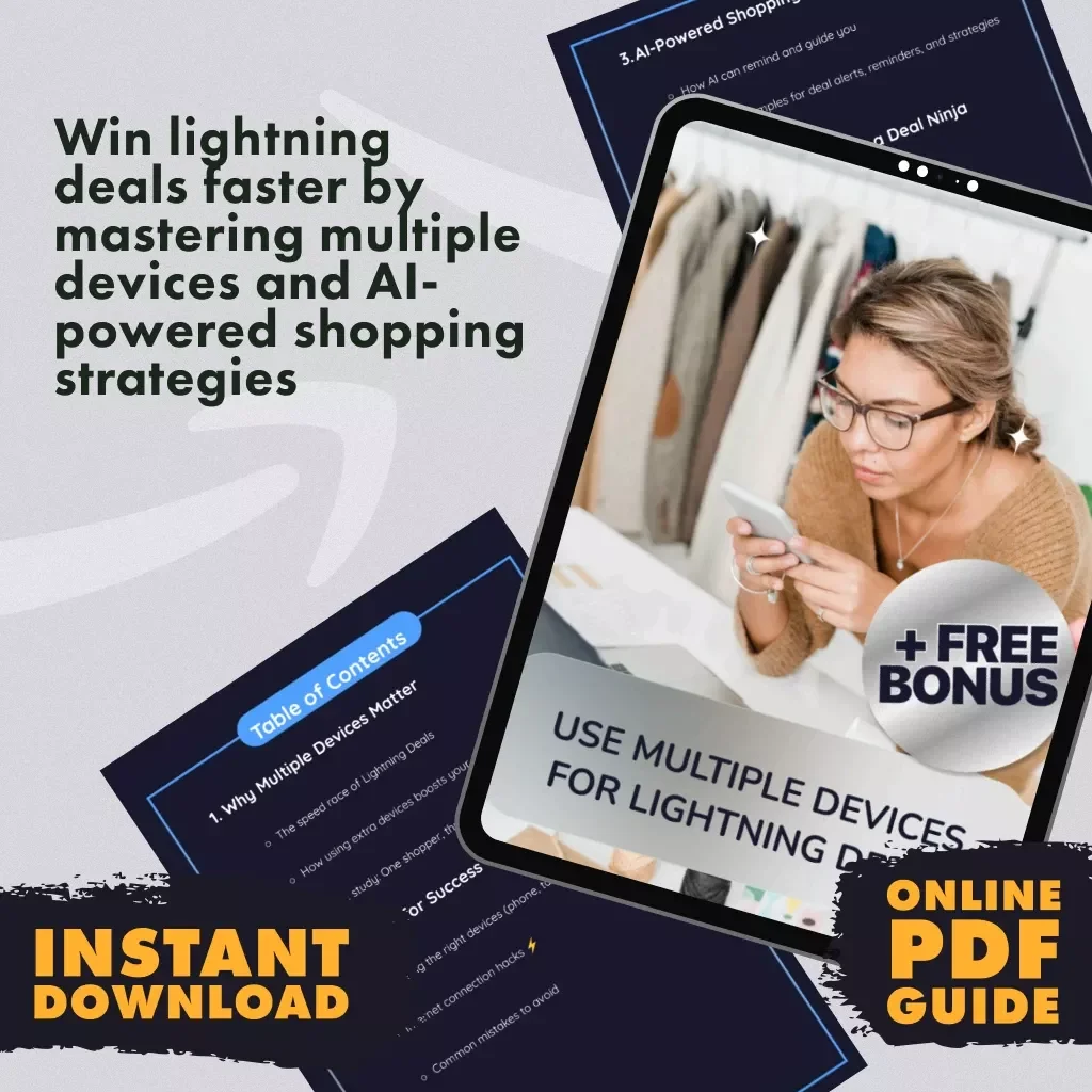 Use Multiple Devices for Lightning Deals | Digital Guide on How to Use Multiple Devices to Increase Chances of Grabbing Lightning Deals | eBook for Deal Hunters, Smart Shopping Strategies, and AI-Powered Prompts