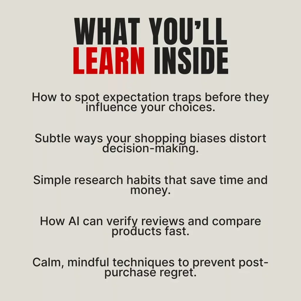 How to Keep Your Expectations Real While Shopping | Realistic Shopping Mindset eBook | Digital Download Guide for Smarter, Mindful Buyers | Learn How to Keep Expectations Realistic When Shopping