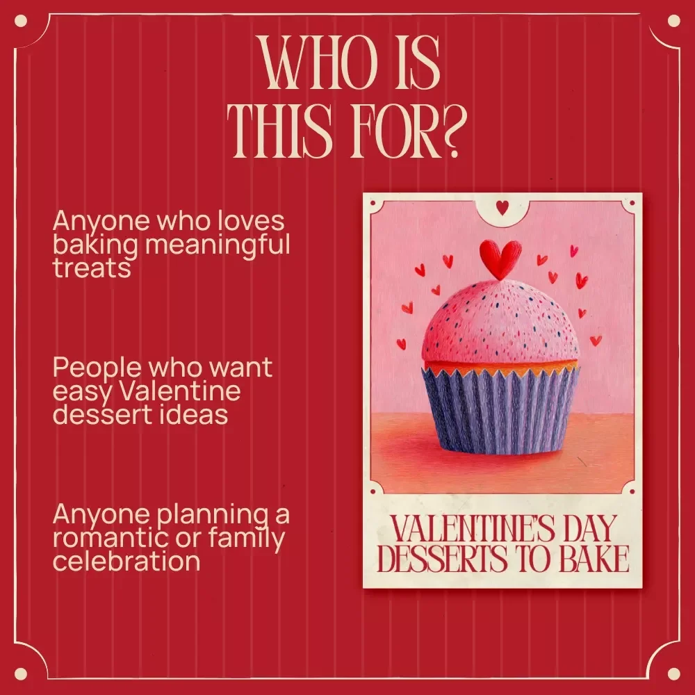 Valentine’s Day Desserts to Bake | Romantic Baking Guide, Easy & Gourmet Valentine Treats eBook, Printable Dessert Checklist