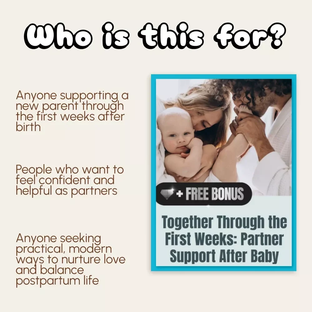 Together Through the First Weeks: Partner Support After Baby | Postpartum Guide for New Dads, Couples & Partners | Digital Download eBook, Parenting Support, Mental Health & Relationship Growth