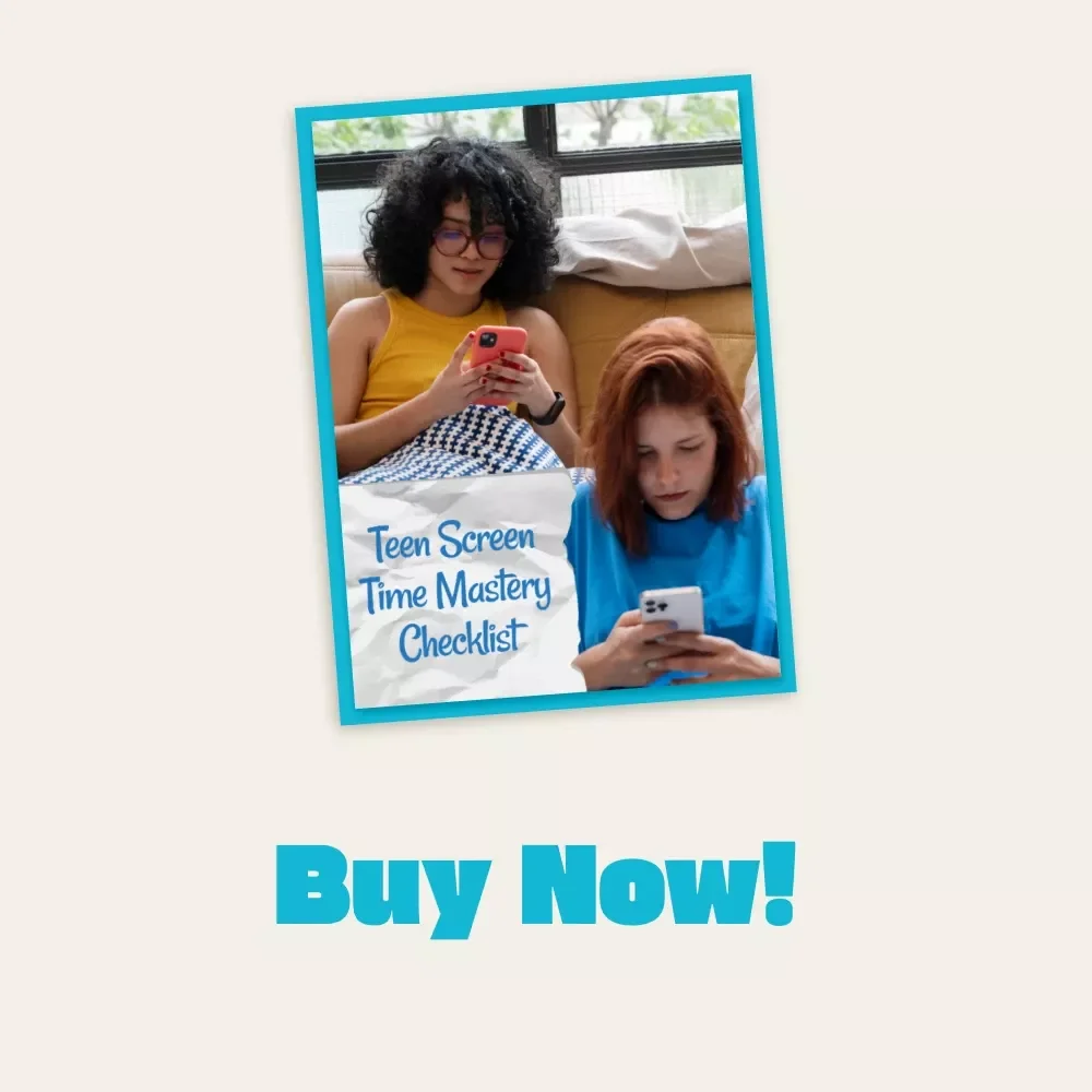 Teen Screen Time Mastery Checklist | Digital Download | Printable Guide for Parents | How to Set Screen Time Limits for Teens | Healthy Device Habits | Family Digital Balance