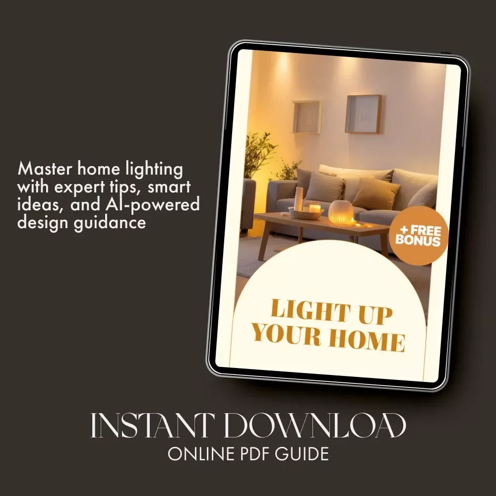 Light Up Your Home | Digital Lighting Guide for Modern Interiors | eBook & Printable Home Lighting Planner for Smart, Cozy, and Aesthetic Spaces