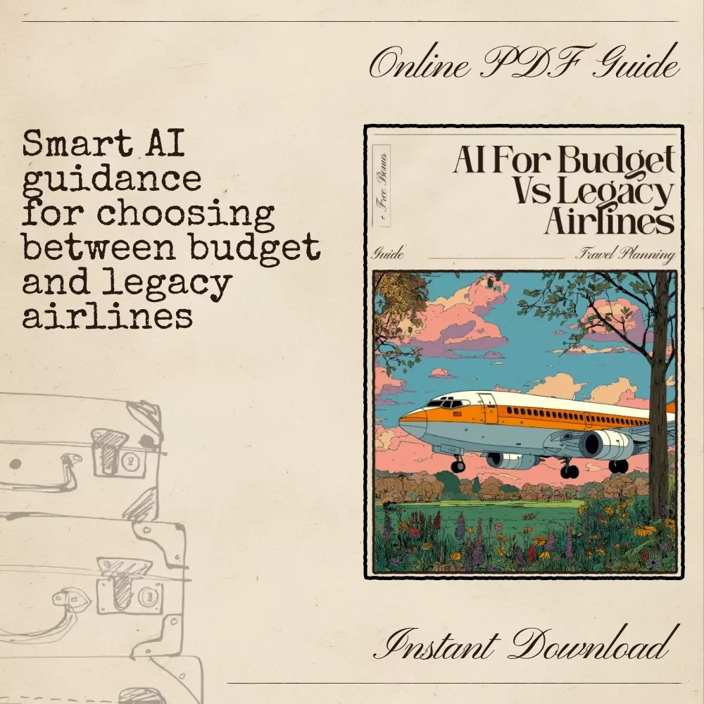 AI for Budget vs Legacy Airlines | Travel Comparison Guide | Smart Flight Choice Digital Download | AI to Compare Budget vs Legacy Airlines | Printable Travel Planner