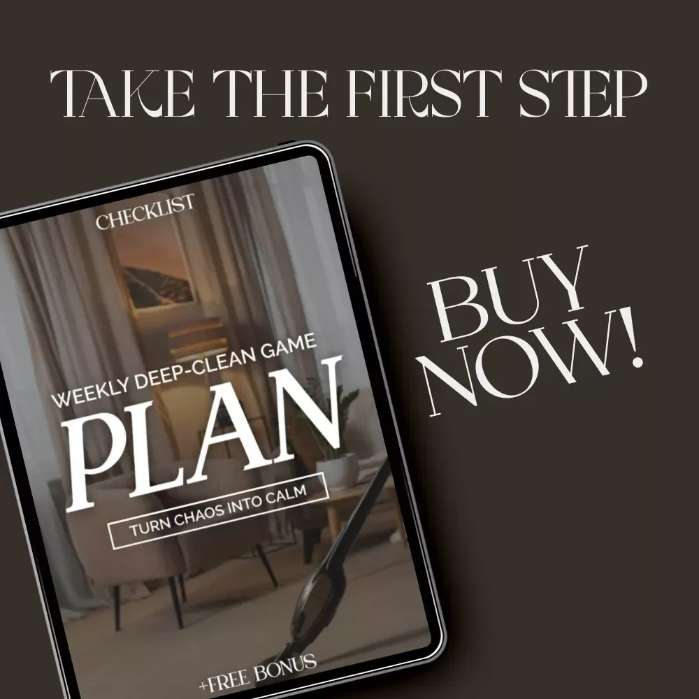 Weekly Deep-Clean Game Plan | Printable Home Cleaning Checklist, Digital Cleaning Guide, Deep Cleaning Planner, AI Cleaning Tools