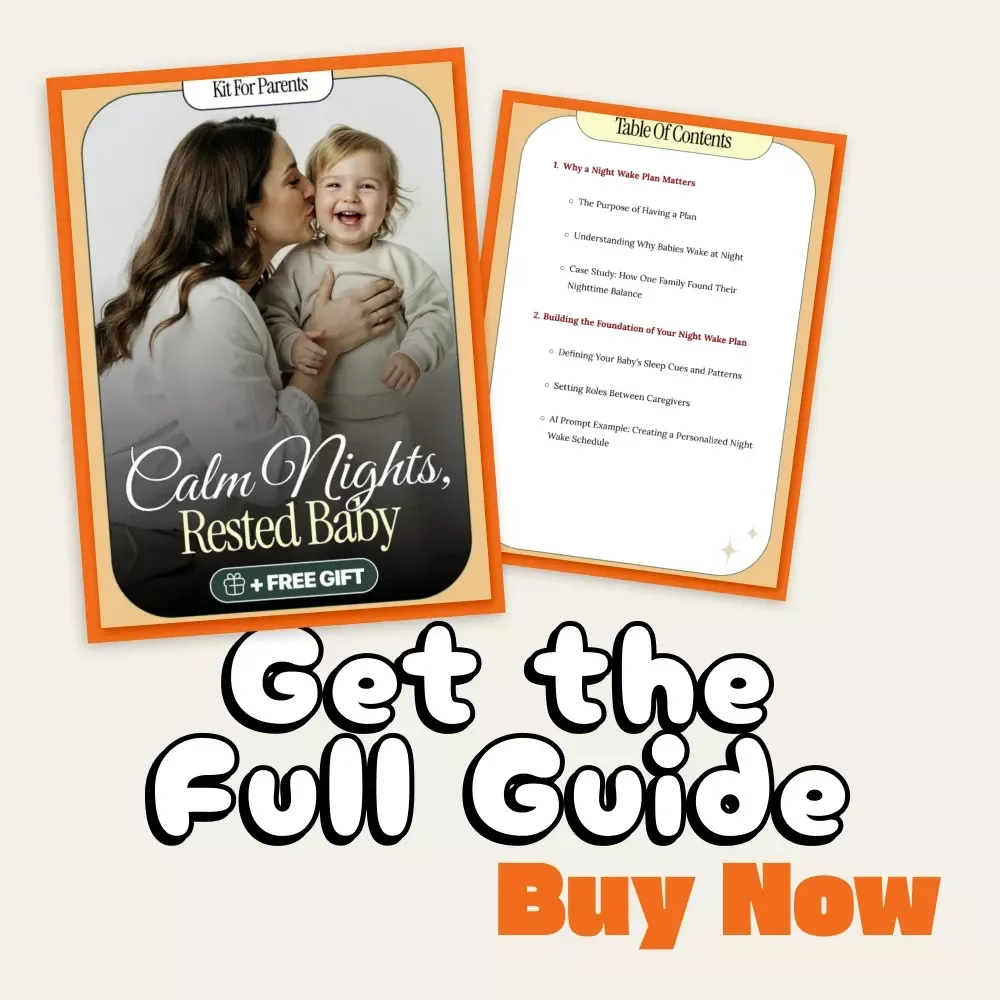 Calm Nights, Rested Baby | Baby Sleep Guide for Parents | How to Do a Night Wake Plan for Baby | Digital Download Sleep Routine Planner