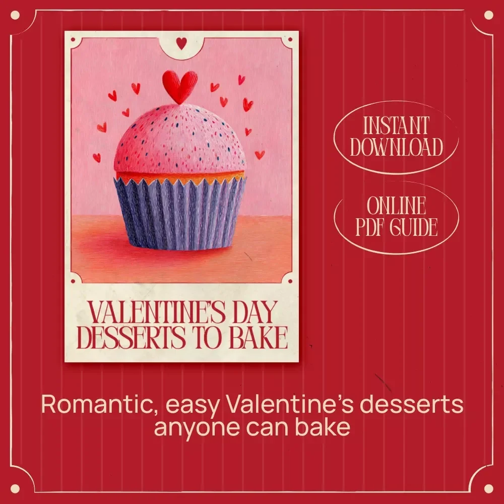Valentine’s Day Desserts to Bake | Romantic Baking Guide, Easy & Gourmet Valentine Treats eBook, Printable Dessert Checklist