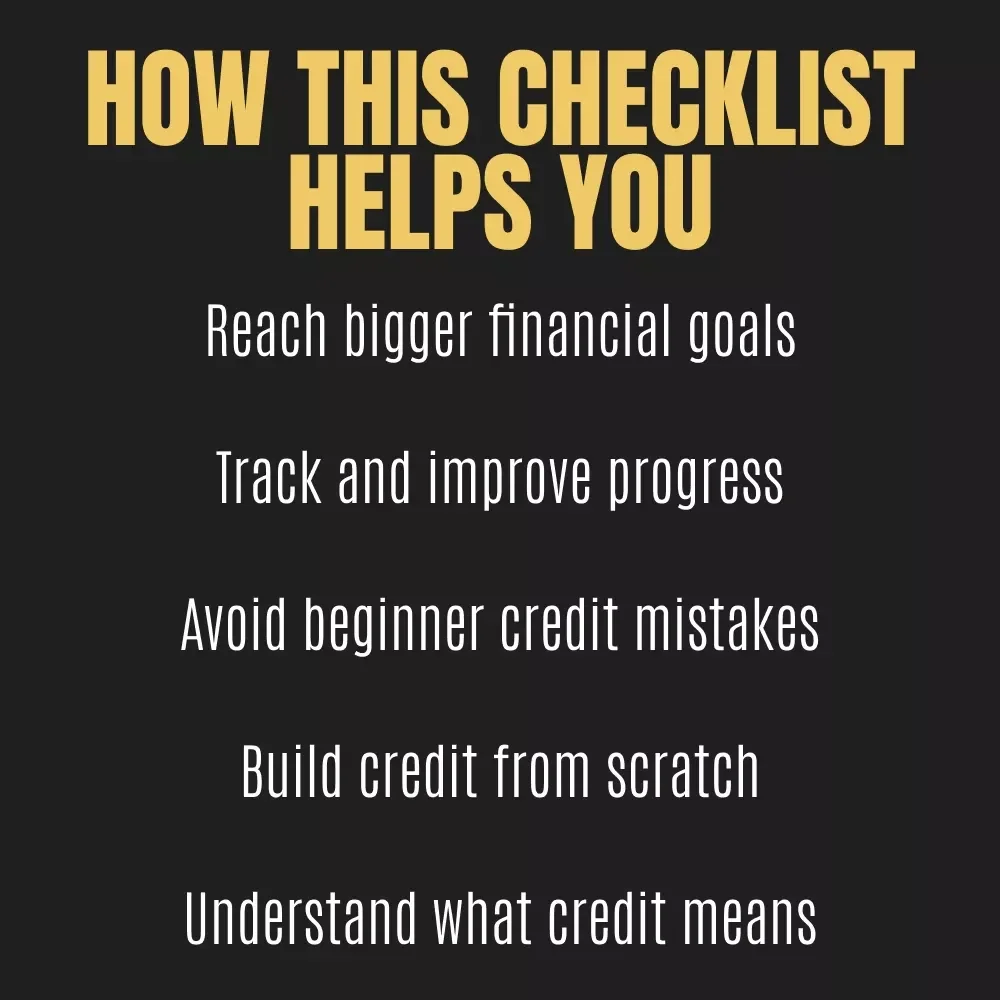 Your Fun & Friendly Roadmap to Building Credit from Zero | Step-by-Step Printable Checklist | Learn How to Build Credit With No Credit | Digital Download