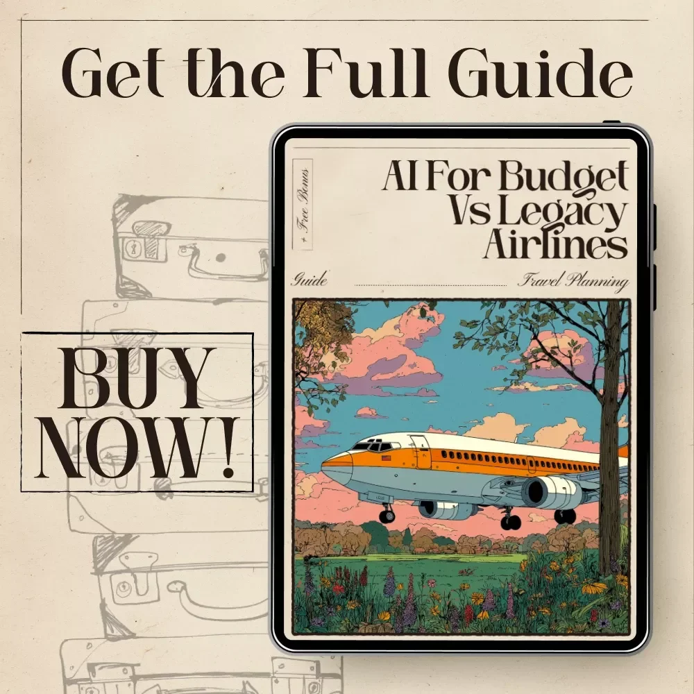 AI for Budget vs Legacy Airlines | Travel Comparison Guide | Smart Flight Choice Digital Download | AI to Compare Budget vs Legacy Airlines | Printable Travel Planner