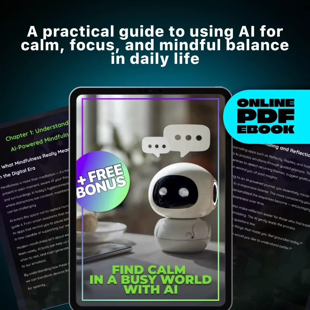 Find Calm in a Busy World with AI | Mindfulness eBook | How to Use AI for Mindfulness, Meditation & Emotional Balance