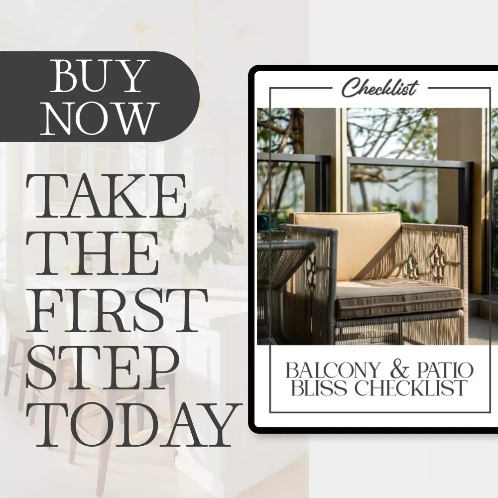 Balcony & Patio Bliss Checklist | Outdoor Decor Guide, Small Space Makeover, Cozy Balcony Ideas, Instant Digital Download