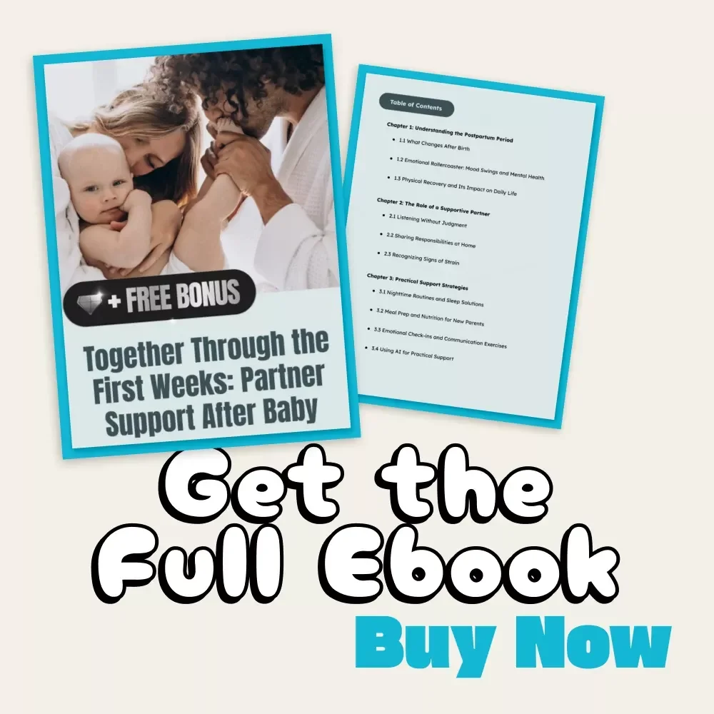 Together Through the First Weeks: Partner Support After Baby | Postpartum Guide for New Dads, Couples & Partners | Digital Download eBook, Parenting Support, Mental Health & Relationship Growth
